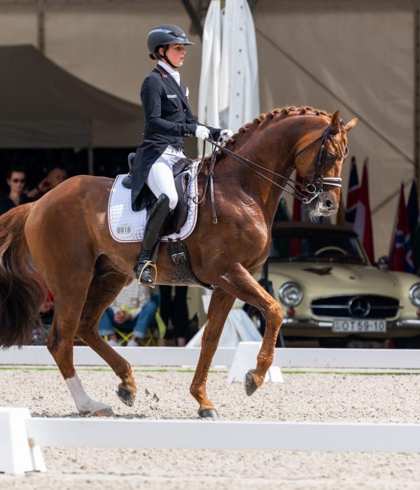 MÜLLER Lisa
(GER) ridding GUT WETTLKAM'S D'AVIE FRH during the FEI Dressage Nations Cup™ 2023, Budapest (HUN) - pc FEI/Łukasz Kowalski